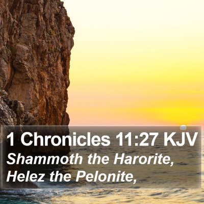 1 Chronicles 11:27 KJV Bible Verse Image