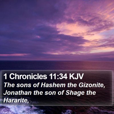 1 Chronicles 11:34 KJV Bible Verse Image