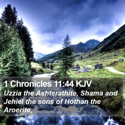 1 Chronicles 11:44 KJV Bible Verse Image