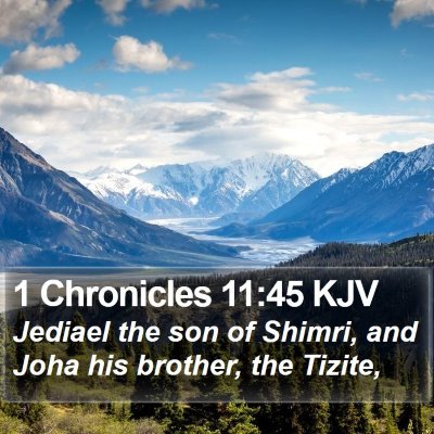 1 Chronicles 11:45 KJV Bible Verse Image