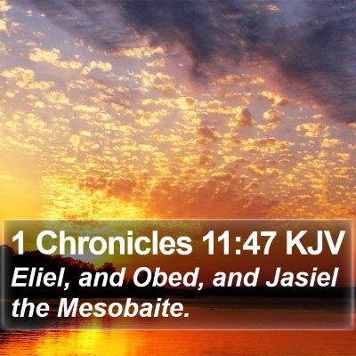 1 Chronicles 11:47 KJV Bible Verse Image