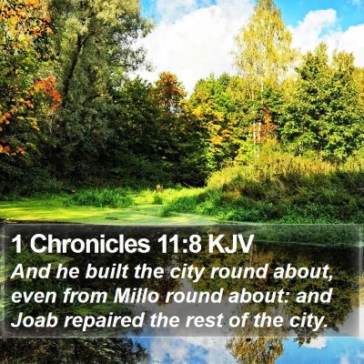 1 Chronicles 11:8 KJV Bible Verse Image