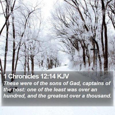 1 Chronicles 12:14 KJV Bible Verse Image
