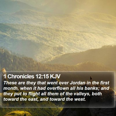 1 Chronicles 12:15 KJV Bible Verse Image