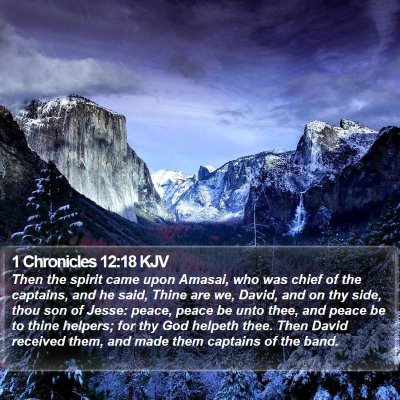 1 Chronicles 12:18 KJV Bible Verse Image