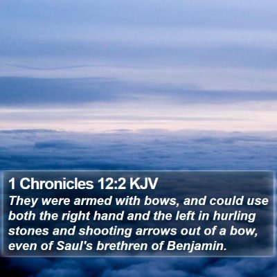 1 Chronicles 12:2 KJV Bible Verse Image