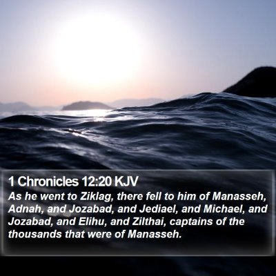 1 Chronicles 12:20 KJV Bible Verse Image