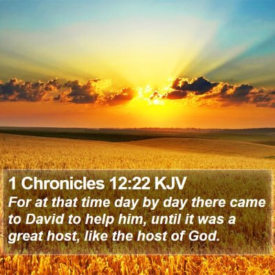 1 Chronicles 12:22 KJV Bible Verse Image