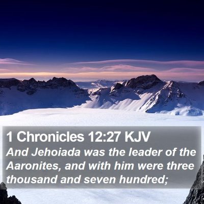 1 Chronicles 12:27 KJV Bible Verse Image
