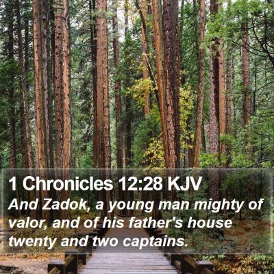 1 Chronicles 12:28 KJV Bible Verse Image
