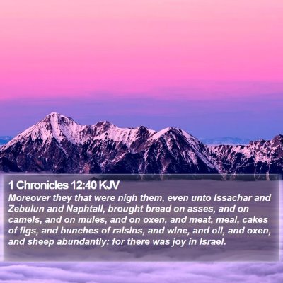 1 Chronicles 12:40 KJV Bible Verse Image