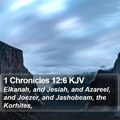1 Chronicles 12:6 KJV Bible Verse Image