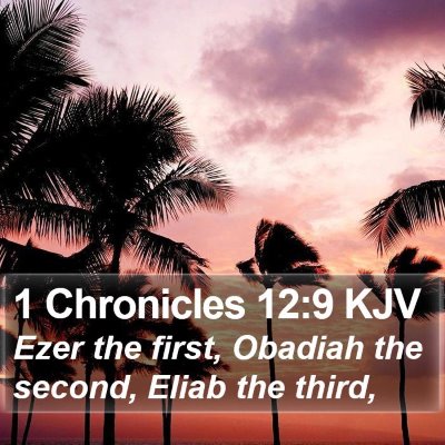 1 Chronicles 12:9 KJV Bible Verse Image