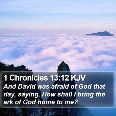 1 Chronicles 13:12 KJV Bible Verse Image
