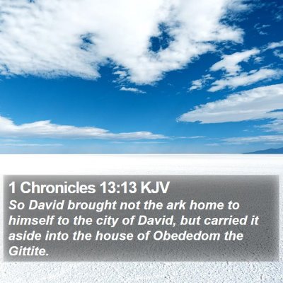 1 Chronicles 13:13 KJV Bible Verse Image