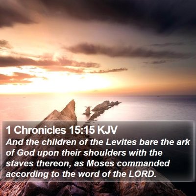 1 Chronicles 15:15 KJV Bible Verse Image