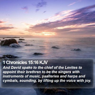 1 Chronicles 15:16 KJV Bible Verse Image