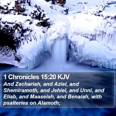 1 Chronicles 15:20 KJV Bible Verse Image