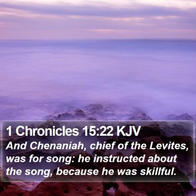 1 Chronicles 15:22 KJV Bible Verse Image