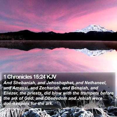 1 Chronicles 15:24 KJV Bible Verse Image
