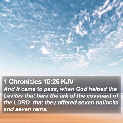 1 Chronicles 15:26 KJV Bible Verse Image