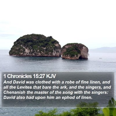 1 Chronicles 15:27 KJV Bible Verse Image