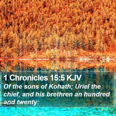 1 Chronicles 15:5 KJV Bible Verse Image