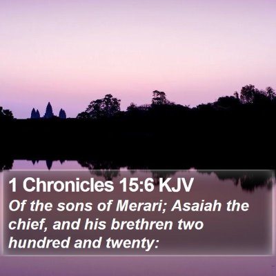 1 Chronicles 15:6 KJV Bible Verse Image