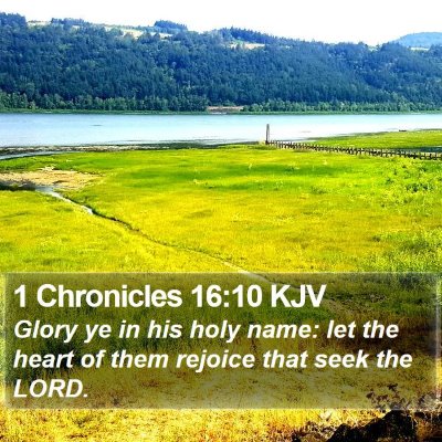 1 Chronicles 16:10 KJV Bible Verse Image