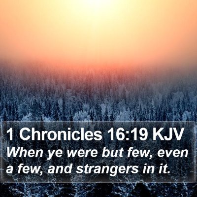 1 Chronicles 16:19 KJV Bible Verse Image