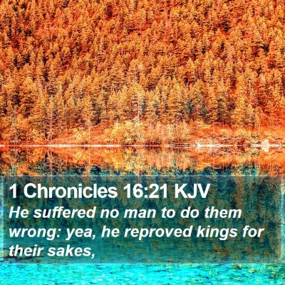 1 Chronicles 16:21 KJV Bible Verse Image