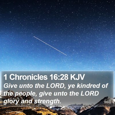 1 Chronicles 16:28 KJV Bible Verse Image