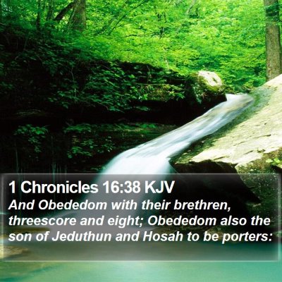 1 Chronicles 16:38 KJV Bible Verse Image