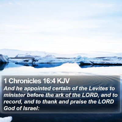 1 Chronicles 16:4 KJV Bible Verse Image