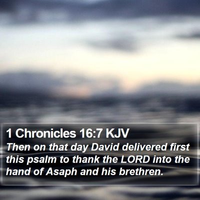1 Chronicles 16:7 KJV Bible Verse Image
