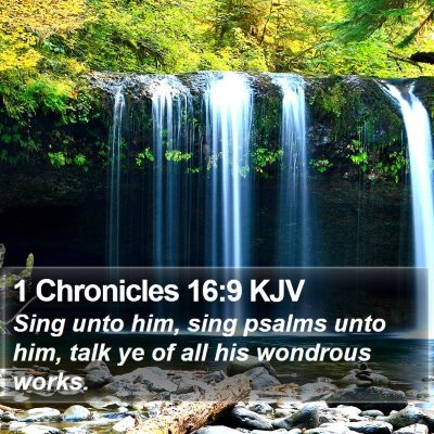 1 Chronicles 16:9 KJV Bible Verse Image
