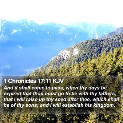 1 Chronicles 17:11 KJV Bible Verse Image