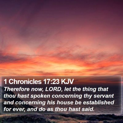 1 Chronicles 17:23 KJV Bible Verse Image