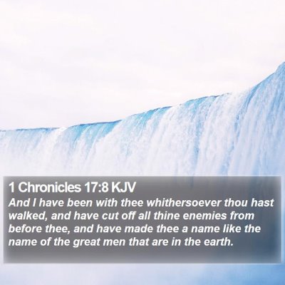 1 Chronicles 17:8 KJV Bible Verse Image