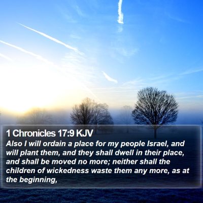 1 Chronicles 17:9 KJV Bible Verse Image