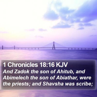1 Chronicles 18:16 KJV Bible Verse Image