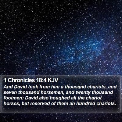 1 Chronicles 18:4 KJV Bible Verse Image