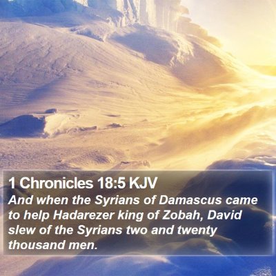 1 Chronicles 18:5 KJV Bible Verse Image
