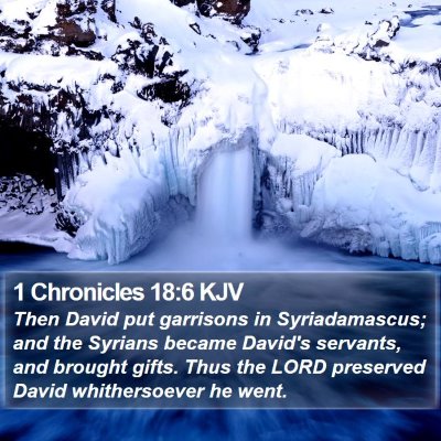 1 Chronicles 18:6 KJV Bible Verse Image