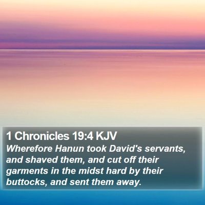 1 Chronicles 19:4 KJV Bible Verse Image