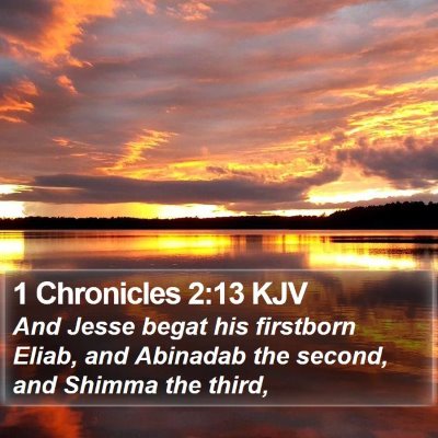 1 Chronicles 2:13 KJV Bible Verse Image