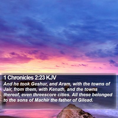 1 Chronicles 2:23 KJV Bible Verse Image