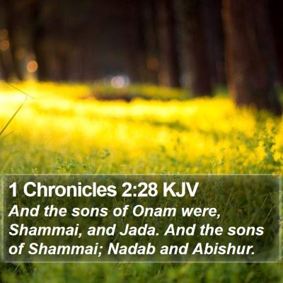 1 Chronicles 2:28 KJV Bible Verse Image