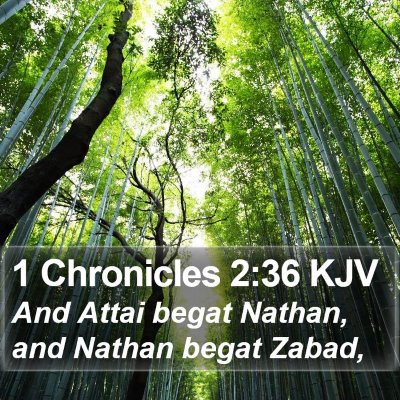 1 Chronicles 2:36 KJV Bible Verse Image