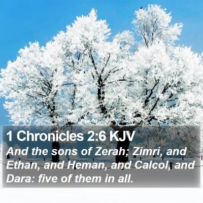 1 Chronicles 2:6 KJV Bible Verse Image
